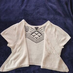 Torrid Cream Knit Patterned Sweater